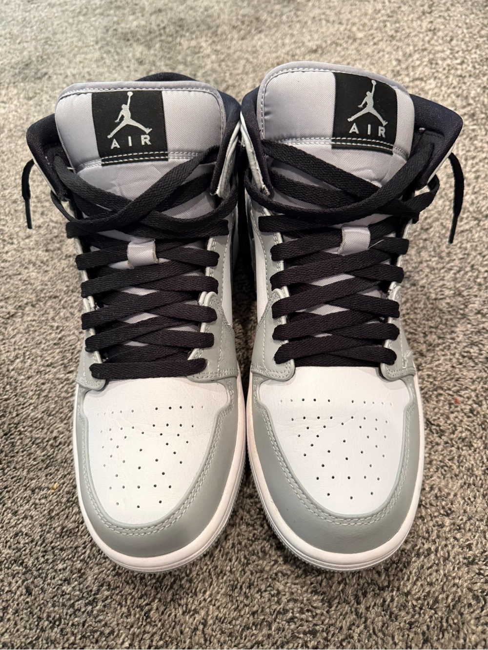 Nike Air Jordan High Top Sneakers - White, Gray & Black